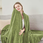 inhand Sage Green Fleece Throw Blanket for Couch, Super Soft Flannel Blanket, Lightweight Fuzzy Blankets Sofa Bed Office, Washable Cozy Plush Fleece Blankets&Throw for All Season(50x60 Inches)