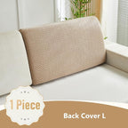 Couch Cushion Covers for Sofa Couch Covers Wear-Resistant Universal Sofa Cover Washable Stretch for Sectional Slipcovers (Texture-Light Coffee,Back Cover L)