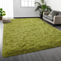 Deerhoo Large Shag Area Rugs 5 x 8, Plush Fuzzy Rugs for Living Room, Ultra Soft Fluffy Furry Rug for Bedroom, Indoor Carpet Nursery Rugs for Kids Room Home Decor, Green