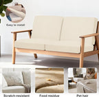 4Pcs Patio Stretch Cushion Covers,Outdoor Sofa Replacement Cover Slipcovers for Patio Furniture Cushion Covers, Washable Reusable Furniture Protector