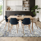 Toneed Washable 5x7 Area Rug with Non-Slip Backing for Living Room