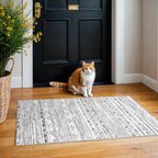 2x4 Runner Rug Washable Moroccan: Non Slip Entryway Throw Rugs Grey