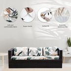 8Pcs Stretch Patio Cushion Covers,Outdoor Couch Covers Replacement,Outdoor Couch & Sofa Slipcovers,for Patio Furniture Cushion Covers,Washable Reusable Furniture Protector(coconut trees,Cover Only)