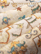 SERISSA Boho Washable Runner Rug, 2x6 Rug Runner Non-Slip Vintage Light Yellow Hallway Kitchen Runner Rug Ultra Soft Print Distressed Floor Carpet Runner for Bedroom Bathroom Laundry Living Room