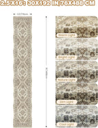 Washable Runner Rug 2.5x16, Non-Slip Long Kitchen Mats for Floor, Vintage Rug for Entryway, Soft Hallway Runner for Dining Room, Bedroom, Living Room(Brown,2.5'x16')