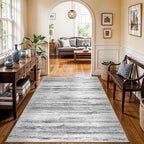 WIEVEDENS 4x6 Rugs for Living Room: Non-Slip Washable Area Rug for Hallway Entryway Kitchen Bedroom - Easy-to-Clean Stain and Water Resistant Carpet - Soft Low-Pile Throw Mat Grey