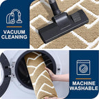 OLANLY Front Door Mat, Non-Slip Rubber Backing, Dirt Resistant and Absorbent, Washable, Easy to Clean Low-Profile Indoor Doormat for Back Door, Entryway, Inside Entrance, 48x32, Beige