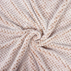 Exclusivo Mezcla Fleece Bed Blanket Queen Size, Super Soft and Warm Blankets for Couch, Sofa and Bed Waffle Textured, Cozy, Fuzzy and Lightweight (Heather Camel, 90x90 Inches)