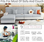 VFUX Soothing Home Sofa Covers, Sofa Hero Covers, Wear-Resistant Universal Couch Covers Washable Stretch Sectional Couch Cushion Covers (Pink,Large Double Seat Cover)
