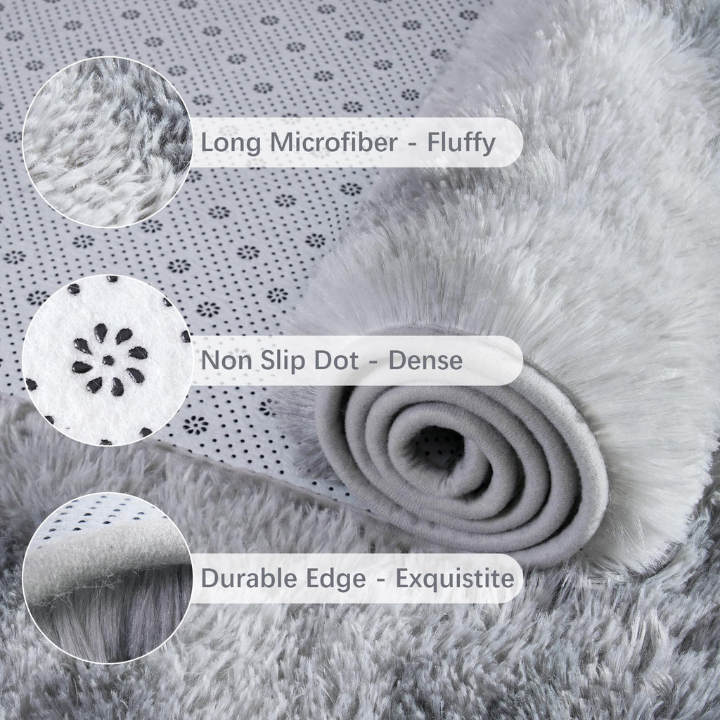 Chicrug Soft Runner Rugs for Bedroom Living Room Plush Fluffy Rug 2x10