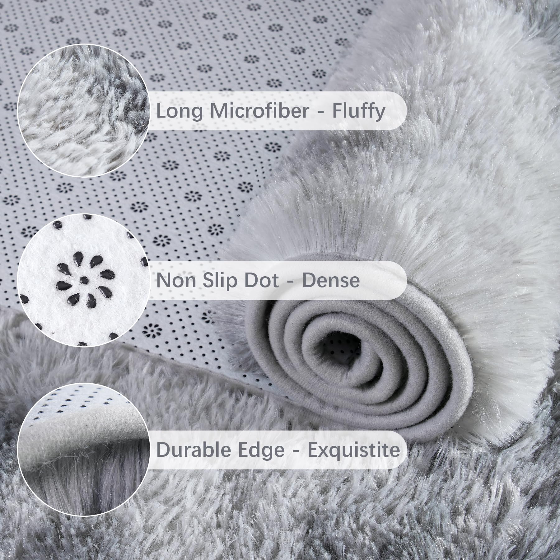 Chicrug Soft Runner Rugs for Bedroom Living Room Plush Fluffy Rug 2x10