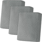 ZNSAYOTX Stretch Cushion Covers for Sofa, Individual Sofa Seat Covers Removable with Elastic Band & Ties, Sectional Couch Cushion Cover Replacement Soft Cozy Washable (3Pc, Light Gray)