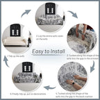 MYSKY HOME Sectional Couch Cover Deep Grey Abstract Geometric Sofa Covers for Sectional Sofa L Shape Chenille Couch Protector for Dogs Pets Couch Throw Cover Washable Durable for Home Decor, 91" X134"