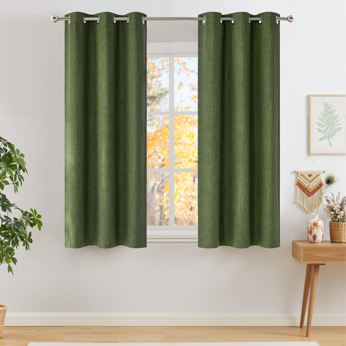 NICETOWN Grey Blackout Curtains for Bedroom 42" Wide x 63" Long 2 Panels