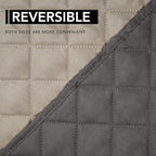 Easy-Going Oversized Recliner Cover Reversible Couch Cover Sofa Cover for Living Room Water Resistant Furniture Protector with Elastic Straps for Pets Dog (Oversized Recliner, Dark Gray/Beige)