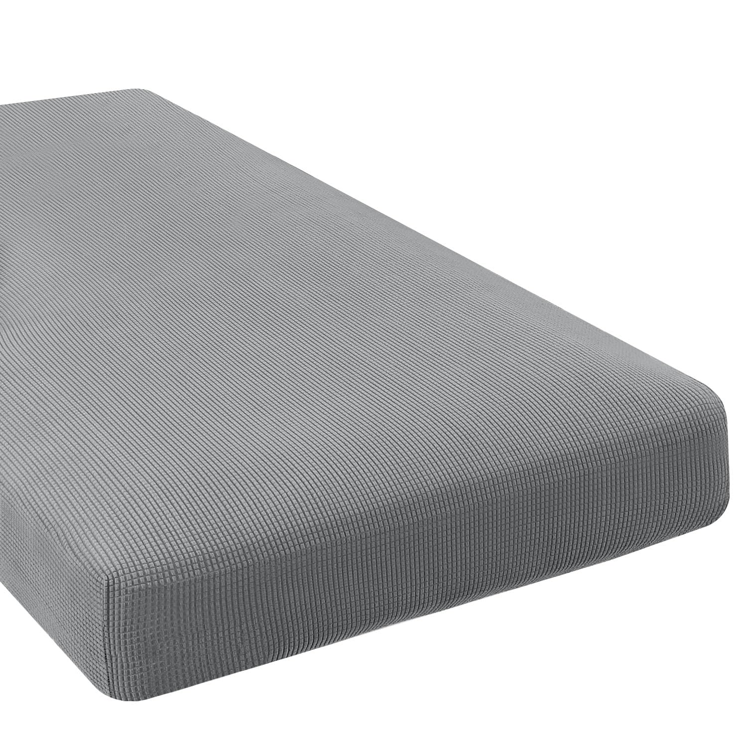 H.VERSAILTEX Super Stretch Individual Chaise Cover Sectional Couch Covers for L Shaped Sofa Both Left/Right Featuring Thick Jacquard Textured Twill Fabric (1 Piece Chaise Cover, Dove)