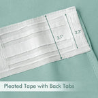 MIULEE Aqua Back Tab Blackout Curtains 72 Inches Long 2 Panels Set for Living Room Bedroom Privacy, Rod Pocket/Pinch Pleat Thermal Insulated Room Darkening Pleated Light Blocking Drapes