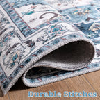 SERISSA 4x6 Washable Non Slip Boho Area Rug for Bedroom