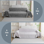 MYSKY HOME Couch Covers for Sofa, Dog Couch Cover Protector, Dark Grey Lines Sofa Covers for Sectional L Shape, Pets Couch Throw Cover Washable Durable Large Couch Cover for Dogs, Cats, 71"X150"