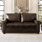 ANARACHON Leather Look Couch Cushion Covers Sofa Seat Slipcovers Sets Couches Furniture Protector for Sectional Armchair Loveseat Pets Kids Stretch Spandex Fabric (1 Cushion Loveseat, Brown)