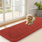 OLANLY Dog Door Mat for Muddy Paws 59x20, Super Absorbent Chenille Mud Mat