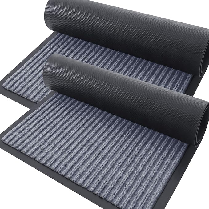 OLANLY 2-Pack Front Door Mats 71x23, Waterproof Heavy-Duty Doormats