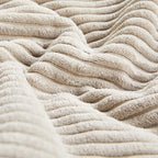 Fancy Homi 2 Packs Neutral Taupe Lumbar Decorative Throw Pillow Covers 16x28 Inch for Living Room Couch Bed Sofa, Farmhouse Home Decor, Soft Striped Corduroy Rectangle Accent Cushion Case 40x70 cm