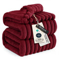 Bedsure Soft Cal Size Blanket for Bed Deep Red 102"x96"