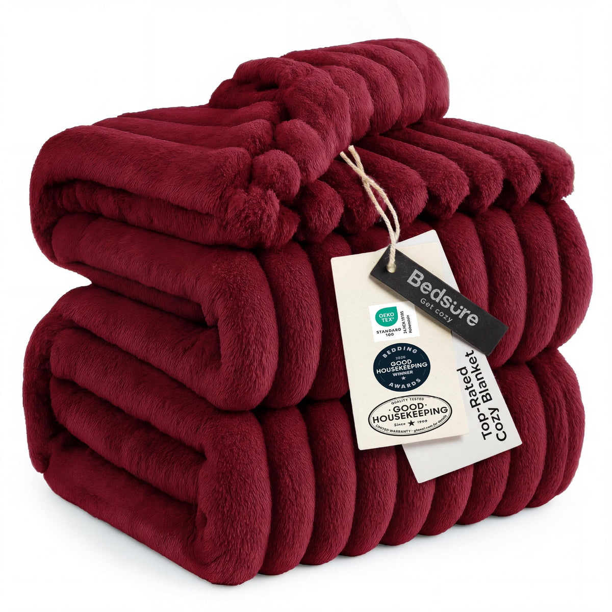 Bedsure Full Size Fleece Blankets for Bed Sage Green 84"x90"