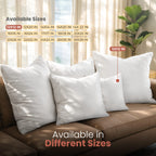 Utopia Bedding 12x12 Pillow Inserts, White Throw Pillows for Couch, 2 Pack