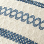 MIULEE Set of 2 Coastal Blue Boho Decorative Pillow Covers 18x18 Inch Farmhouse Rustic Couch Throw Pillows Modern Summer Cotton Cushion Covers Retro Cute Macrame Woven Spring Decor for Bed Sofa Chair