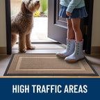 OLANLY Front Door Mat Outside 47x23, All-Season Heavy-Duty Rubber Doormat