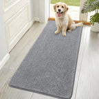 OLANLY Dog Door Mat for Muddy Paws 70x35, Super Absorbent Chenille Mud Mat