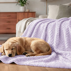 Exclusivo Mezcla Soft Fleece Bed Blanket King Size, 90”x104”, Lilac Purple