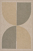 Lahome Enfys Rainbow Front Door Mat, 32"x48" Washable Non Slip Entry Way Rugs Indoor, Farmhouse Neutral Non Slip Non Shedding Lightweight Floor Carpet for Kitchen Bedroom Porch