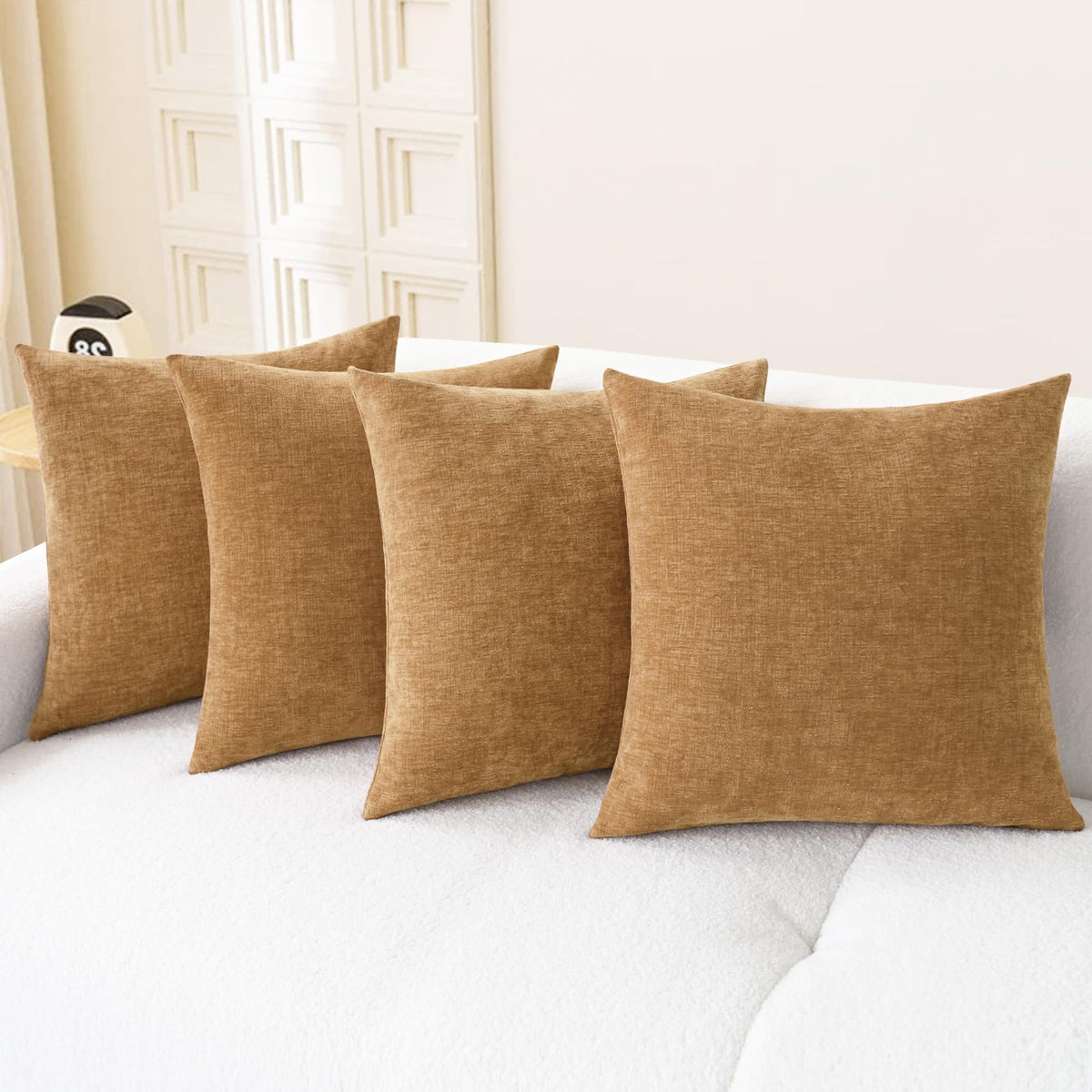 CaliTime Decorative Couch Throw Pillow Covers 18 X 18 Inches Baby Blue