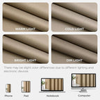 Joydeco Blackout Door Curtain for Doorway Privacy 80 Inches Long, Grommet Closet Curtain for Open Closet, Room Divider for Bedroom Living Room (Light Beige, 32Wx80L, 1 Panel)