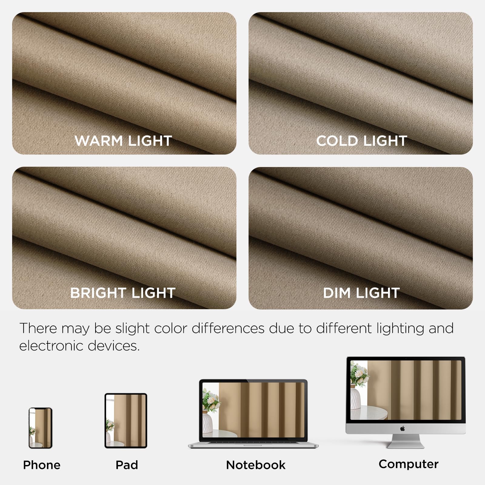 Joydeco Blackout Patio Sliding Door Curtains, Privacy Room Divider Curtains