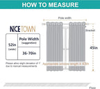 NICETOWN Bedroom Blackout Curtains and Drapes - Triple Weave Thermal Insulated Solid Grommet Blackout Panels for Basement(1 Pair, 52 inches by 45 Inch, Toffee Brown)