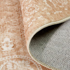 2x3 Washable Area Rug for Entryway: Throw Vintage Neutral Rugs Brick