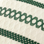 MIULEE Set of 2 Dark Green Boho Christmas Decorative Lumbar Pillow Covers 12x20 Inch Farmhouse Rustic Couch Throw Pillows Modern Cotton Cushion Cover Retro Macrame Woven Home Decor for Bed Sofa Chair