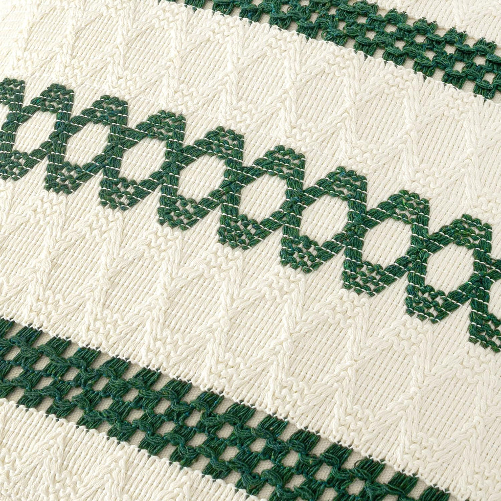 MIULEE Set of 2 Dark Green Boho Decorative Lumbar Pillow Covers 12x20 Inch