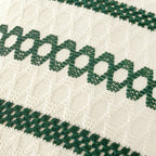 MIULEE Set of 2 Dark Green Boho Decorative Lumbar Pillow Covers 12x20 Inch