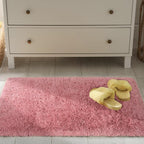 Chicrug Soft Runner Rug for Bedroom Living Room Plush Fluffy Rug 2x4 Feet, Shag Furry Runner Carpet Non Shedding for Nursery Children Kids Girls Room Home Decorative, Blush