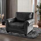 ANARACHON Leather Look Couch Cushion Covers Sofa Seat Slipcovers Sets Couches Furniture Protector for Sectional Armchair Loveseat Pets Kids Stretch Spandex Fabric (1 Cushion Armchair, Dark Grey)