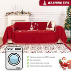 MYSKY HOME Couch Covers Couch Cover for Dogs Washable Couch Covers for Sectional Sofa Sofa Covers for 3 Cushion Couch Sofa Cover for Living Room Furniture Protector for Pets, Kids, 71"x134", Red