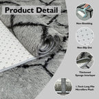 8x10 Fluffy Area Rugs for Living Room,Grey and Black Shag Rug for Bedroom