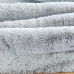 Ghouse Ultra Soft Faux Rabbit Fur Rug 2x3, Machine Washable Area Rugs for Bedroom Fluffy Rugs for Living Room, no-Shedding Carpet Sheepskin Rug Grey