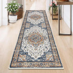HEBE Hallway Runner Rug 2'x6' Washable Vintage Distressed Area Rugs Non Slip Laundry Rug Runner Boho Floor Carpet Runners for Hallways Entryway Laundry Room Kitchen Bathroom