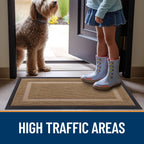 OLANLY Front Door Mat Outside 29.5x17, All-Season Heavy-Duty Rubber Doormat